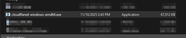 Chọn phiên bản Cloudflared cho Windows